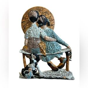 Norman Rockwell Charming Vintage Wall Art with Boy and Girl